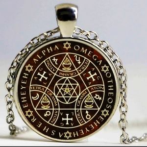 New Enochian Sigil of Protection Silver Necklace.